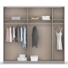 copy ofArmoire 181 cm DRAKAR avec 2 portes coulissantes en décor gris métal et chêne Artisan
