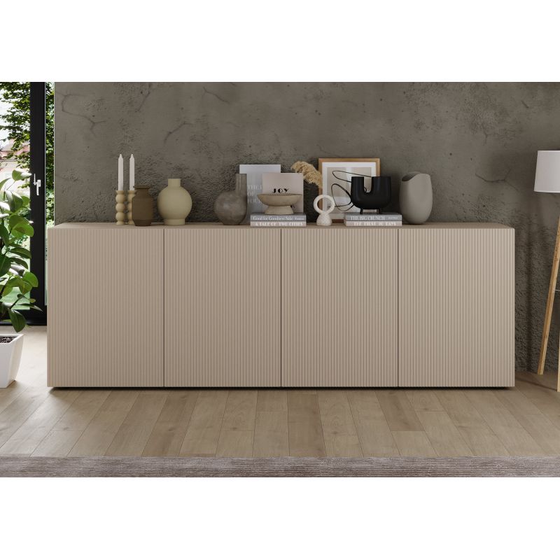 Buffet 241 cm JANEIRO CACHEMIRE avec 4 portes