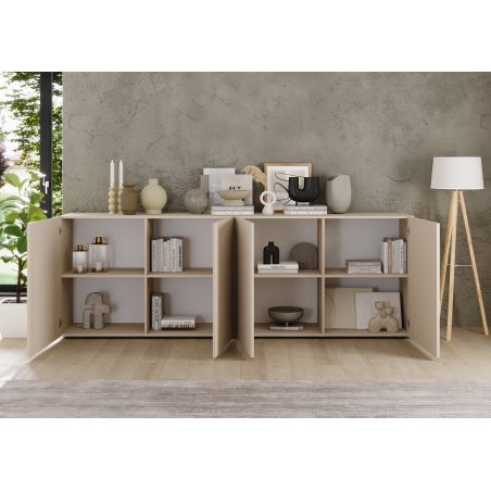 Buffet 241 cm JANEIRO CACHEMIRE avec 4 portes