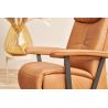 Fauteuil relax électrique releveur 2 moteurs EASYSWING 7357 en cuir 22 Bright de la marque HIMOLLA
