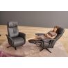 Fauteuil relax électrique releveur 2 moteurs EASYSWING 7357 en cuir 35 Onyx de la marque HIMOLLA