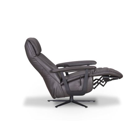 Fauteuil relax électrique releveur 1 moteur EASYSWING 7357 en cuir 35 Onyx de la marque HIMOLLA