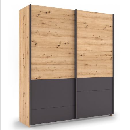 Armoire 181 cm YANIS avec 2 portes coulissantes