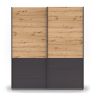 Armoire 181 cm YANIS avec 2 portes coulissantes