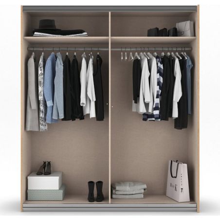 Armoire 181 cm YANIS avec 2 portes coulissantes