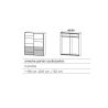 Armoire 181 cm YANIS avec 2 portes coulissantes