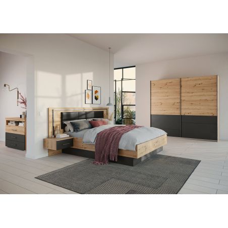 Armoire 226 cm YANIS avec 2 portes coulissantes