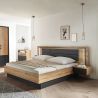 Chambre adulte YANIS avec armoire portes coulissantes 226 cm et lit 160 cm