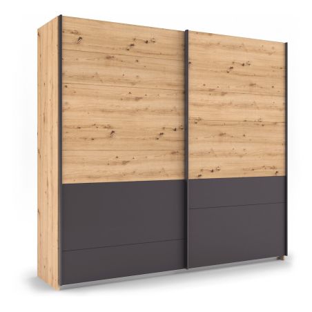 Chambre adulte YANIS avec armoire portes coulissantes 226 cm et lit 160 cm
