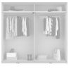 Chambre adulte YANIS avec armoire portes coulissantes 226 cm et lit 160 cm