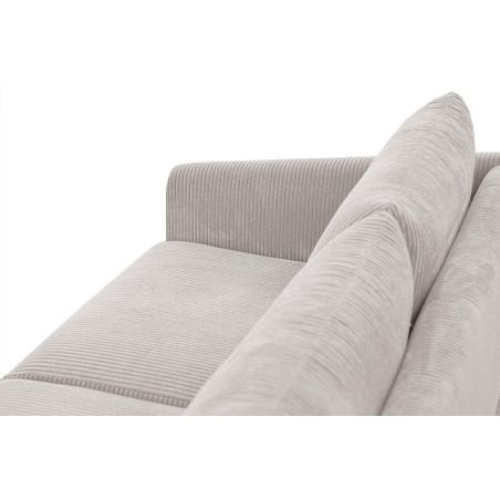 Canapé 2,5 places JOSHUA en tissu velours côtelé crème