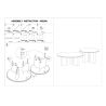 Set de 2 tables basses rondes ARMAND en céramique finition travertin 1