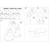 Set de 3 tables basses rondes ARMAND en céramique finition travertin