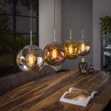 Suspension SOLARIA de style industriel avec 4 ampoules incluses