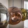 Suspension SOLARIA de style industriel avec 4 ampoules incluses
