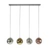 Suspension SOLARIA de style industriel avec 4 ampoules incluses
