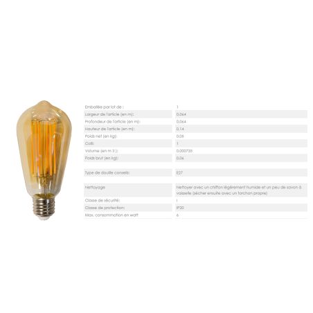 Suspension SOLARIA de style industriel avec 4 ampoules incluses
