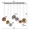 copy ofSuspension SOLARIA de style contemporain avec 4 ampoules incluses