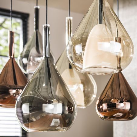 Suspension LYRA de style contemporain avec 7 ampoules incluses