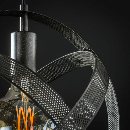 Suspension KORELL de style industriel avec 3 ampoules incluses