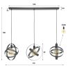 Suspension KORELL de style industriel avec 3 ampoules incluses