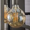 Suspension KORELL de style industriel avec 3 ampoules incluses