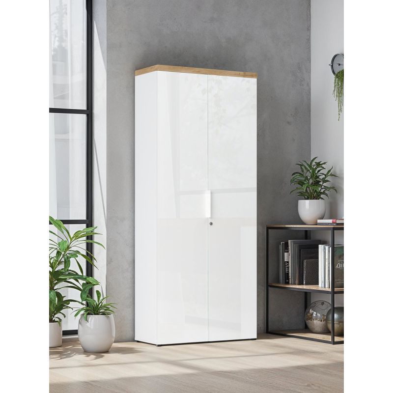 Armoire de bureau 2 portes AURELIA hauteur 190 cm