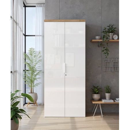 Armoire de bureau 2 portes AURELIA hauteur 190 cm