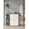 Armoire de bureau 120 cm AURELIA avec 2 portes et 3 niches
