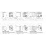 Armoire 4 portes 181 cm OBERON en décor blanc mat avec accessoires intérieurs inclus