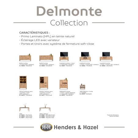 Delmonte, table à rallonge 150 (+ 60) x 90 cm - Henders and Hazel