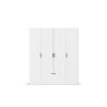Armoire 181 cm BLISS avec 4 portes et 1 tiroir en décor blanc mat