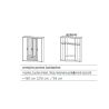 Armoire 181 cm BLISS avec 2 portes pleines, 2 portes miroirs et 1 tiroir en décor blanc mat et chêne artisan