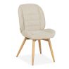 Chaise MILIE en tissu avec pieds bois massif naturel - 3 coloris possibles