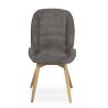 Chaise MILIE en tissu avec pieds bois massif naturel - 3 coloris possibles