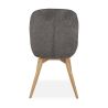 Chaise MILIE en tissu avec pieds bois massif naturel - 3 coloris possibles