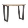 Metalox, table de bar 130 x 90 cm (hauteur: 92 cm) - plateau droit - pieds V en métal - Henders and Hazel