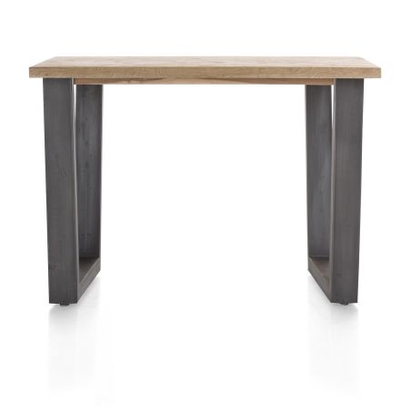 Metalox, table de bar 130 x 90 cm (hauteur: 92 cm) - plateau droit - pieds V en métal - Henders and Hazel