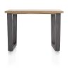 Metalox, table de bar 130 x 90 cm (hauteur: 92 cm) - plateau droit - pieds V en métal - Henders and Hazel