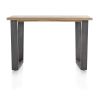 Metalox, table de bar 160 x 90 cm (hauteur: 92 cm) - plateau droit - pieds V en métal - Henders and Hazel