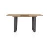Metalox, table de bar à rallonge 140 (+ 50) x 90 cm (hauteur: 92 cm) - plateau droit - pieds V en métal