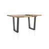 Metalox, table de bar à rallonge 140 (+ 50) x 90 cm (hauteur: 92 cm) - plateau droit - pieds V en métal