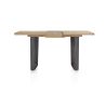 Metalox, table de bar à rallonge 140 (+ 50) x 90 cm (hauteur: 92 cm) - plateau droit - pieds V en métal