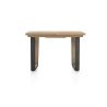 Metalox, table de bar à rallonge 140 (+ 50) x 90 cm (hauteur: 92 cm) - plateau droit - pieds V en métal et bois