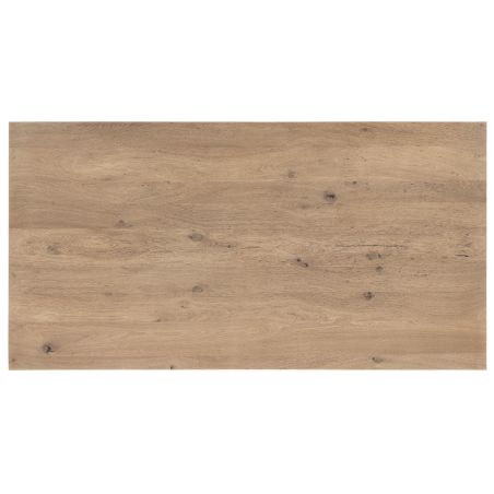 Metalox, table de bar à rallonge 140 (+ 50) x 90 cm (hauteur: 92 cm) - plateau droit - pieds V en métal et bois