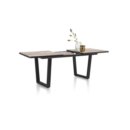 Avalox, table de bar à rallonge 160 (+ 50) x 98 cm - pieds v - Henders and Hazel
