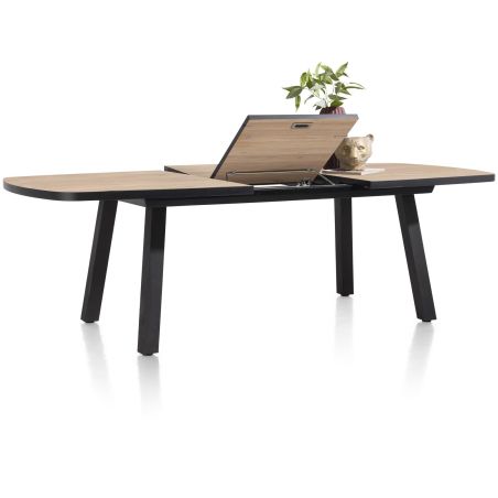 Avalox, table de bar à rallonge ovale 190 (+ 60) x 110 cm - 4 pieds - Henders and Hazel