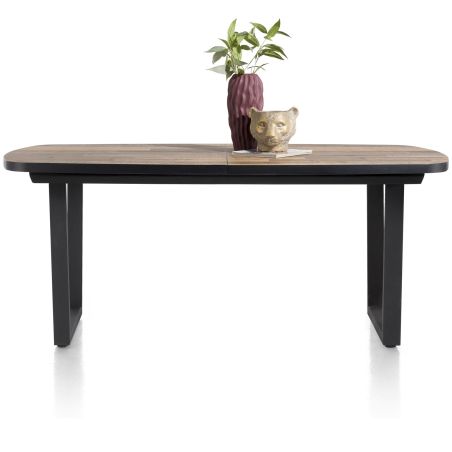 Avalox, table de bar à rallonge ovale 190 (+ 60) x 110 cm - pieds v - Henders and Hazel