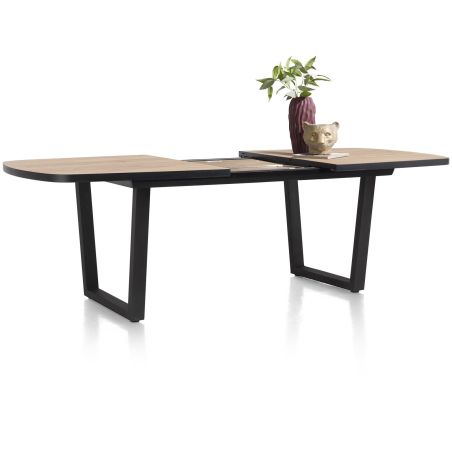 Avalox, table de bar à rallonge ovale 190 (+ 60) x 110 cm - pieds v - Henders and Hazel