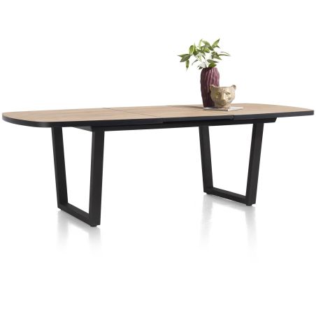 Avalox, table de bar à rallonge ovale 190 (+ 60) x 110 cm - pieds v - Henders and Hazel